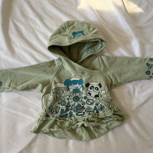 Oilily Mint Green Ruffle Hoodie (Size 92)